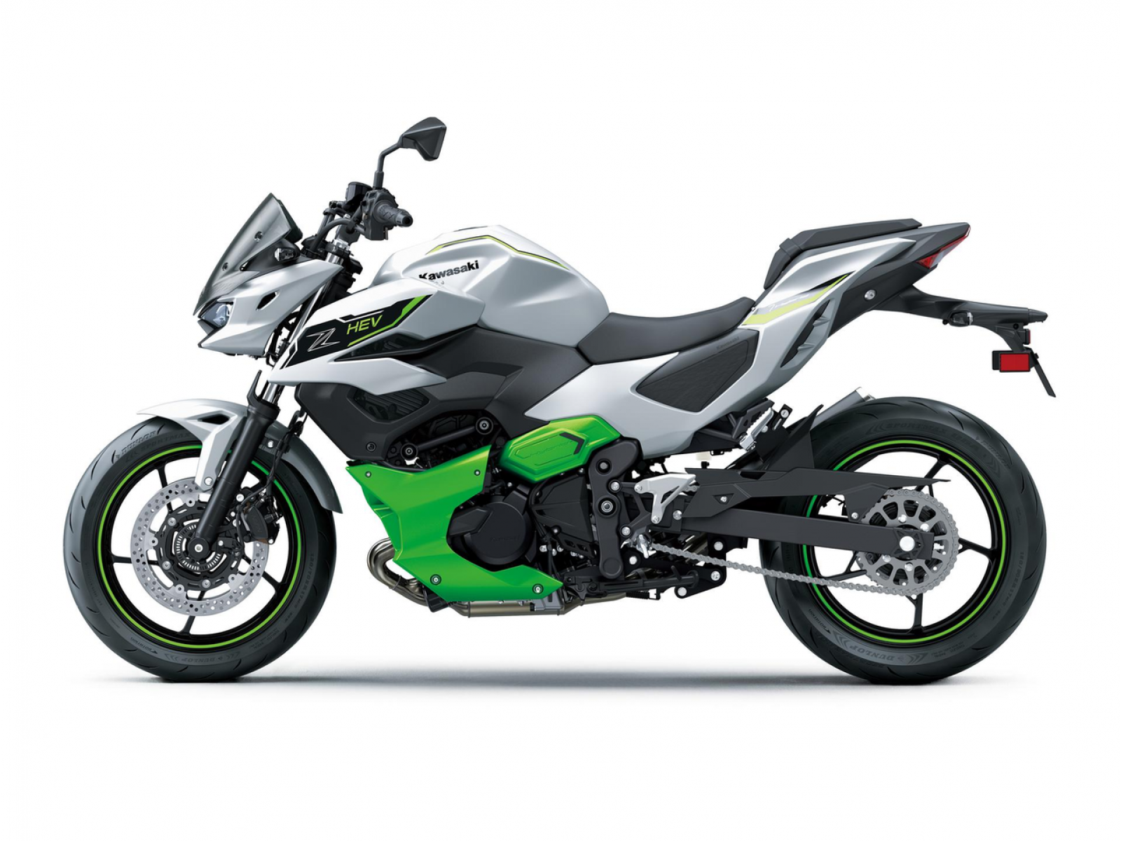 Мотоцикл KAWASAKI Z7 Hybrid (Metallic Bright Silver / Metallic Matte Lime Green / Ebony) 2025